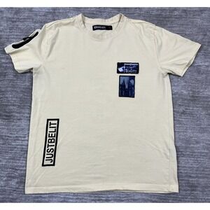 Black Keys T-Shirt Mens XL Cream Virtual Reality Graphic Sleeve Pocket Tee